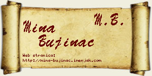 Mina Bujinac vizit kartica